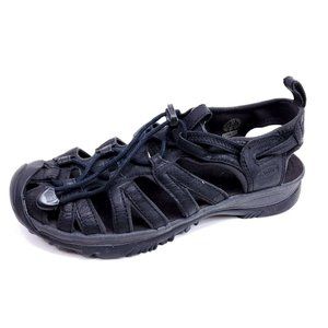 Keen Black Leather Strappy Sandals